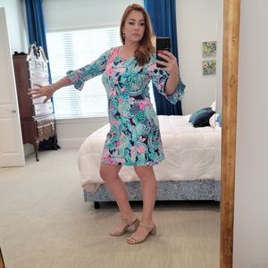 Lilly Pulitzer Sophie Ruffle Dress Lookin Sharp Large